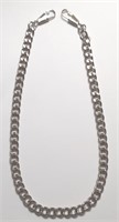 SHORT SILVER TONE CHAIN PURSE STRAP