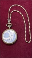 Tavannes Gold Plated Pocket Watch with Chain