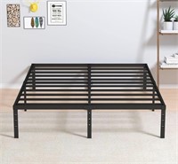 14 Inch Metal Bed Frame Queen Size No Box Spring