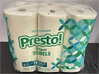 New (6) pack Presto paper towels