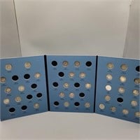 33- ROOSEVELT SILVER  DIMES IN  COLLECTORS BOOK