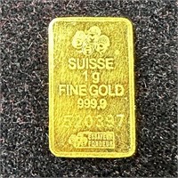 1 gram Gold Bar - PAMP Suisse Lady Fortuna
