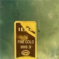 1 Gram .999 Pure gold Bar