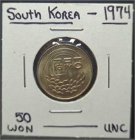 Uncirculated 1974, South Korea coin