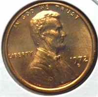 Uncirculated 1972 d. Lincoln wheat penny
