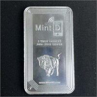 5 oz Fine Silver Bar - Mint ID