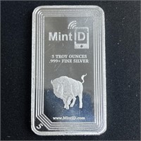 5 oz Fine Silver Bar - Mint ID