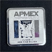 1 oz Fine Silver Bar - APMEX Square Series