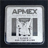 1 oz Fine Silver Bar - APMEX Square Series