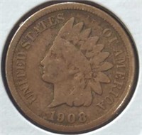 1908 Indian hip penny