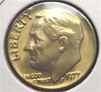 Uncirculated 1977 Roosevelt dime