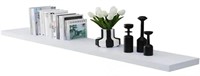 47 in.x 9 in. White Floating Decorative Wall Shelf