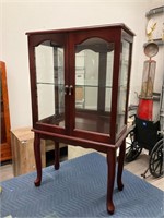 Small Cherry/Red wood Display Cabinet