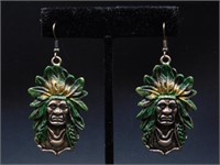 CHIEF EARRINGS VINTAGE ANTIQUE