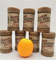 Edison Phonograph Cylinder Gold Moulded Record