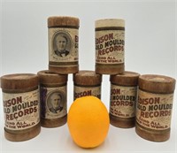 Edison Phonograph Cylinder Gold Moulded Record