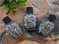SILVER FLAKES IN BOTTLES ROCK STONE LAPIDARY SPECI