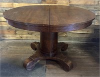 Tiger Oak Round Dining Table
