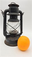 Black antique Lantern glass is cracked and couple
