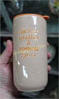 PUMPKIN SPICE POTTERY CUP
