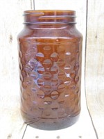 BROWN DOT GLASS JAR VINTAGE ANTIQUE