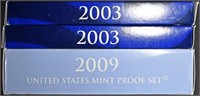 (2) 2003, 2009 US PROOF SETS