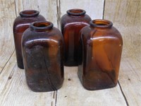 BROWN ANTIQUE SNUFF BOTTLES VINTAGE