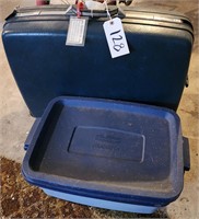 Suitcase, Plastic Bin