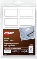 Avery No-Iron Fabric Labels, Nylon Woven Fabric, 1