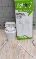 Hot tips true wireless stereo earbuds w/ charging