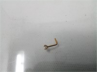 Nose Ring Stud, Bend Shape, 24 Gauge, 8 mm Long