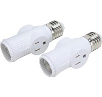 2 PCS LIGHT BULB OUTLET ADAPTER