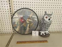 Cardinal thermometer & Owl with motion Noise.