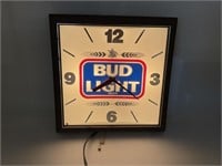 Bud Light clock 13.5x13.5”