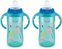 NUK Large Learner Cup, 10oz, 2 Pack, 8+ Months, Bl