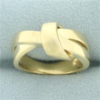 Ribbon Design Ring in 14k Yellow Gold