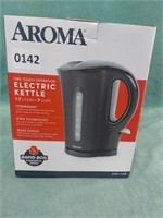 Aroma 1.7L Electric Kettle - Black. Open Box