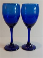 Libbey Premier Cobalt Wine Stem Glasses