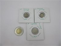 3 x 0.05$ Canada 1917-18-19 silver