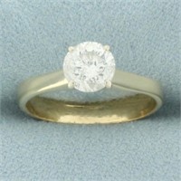 1CT Diamond Solitaire Engagement Ring in 14k Yello