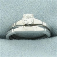 Antique Old European Diamond Engagement Ring and W