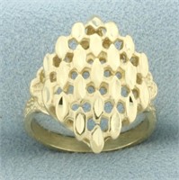 Diamond Cut Diamond Design Ring in 14k Yellow Gold