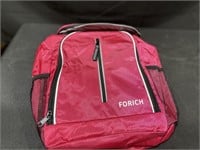 Pink backpack with cooler lining