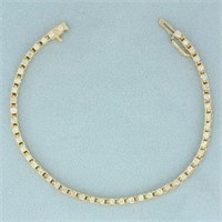 2ct Diamond Tennis Line Bracelet in 14k Yellow Gol