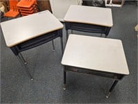Three Children School Desks. Adjustable Height