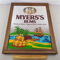 Myers Rums Mirror 20 & 3/4 x 26 & 5/8"