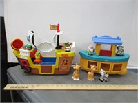 Fisher Price Pirate Ship and Noahs Arc Toys