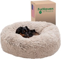 Furhaven Donut Dog Bed 30Lx30Wx10Th Taupe