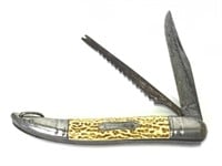Vintage 2 Blade Fish Knife w/Scaler - Germany