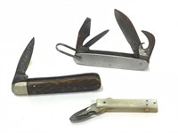 Press Button - UMC & MO Pearl Folding Knives